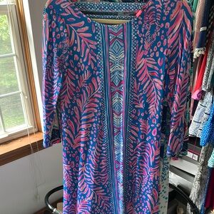 Lilly Pulitzer Blue and Pink Patterned Dress